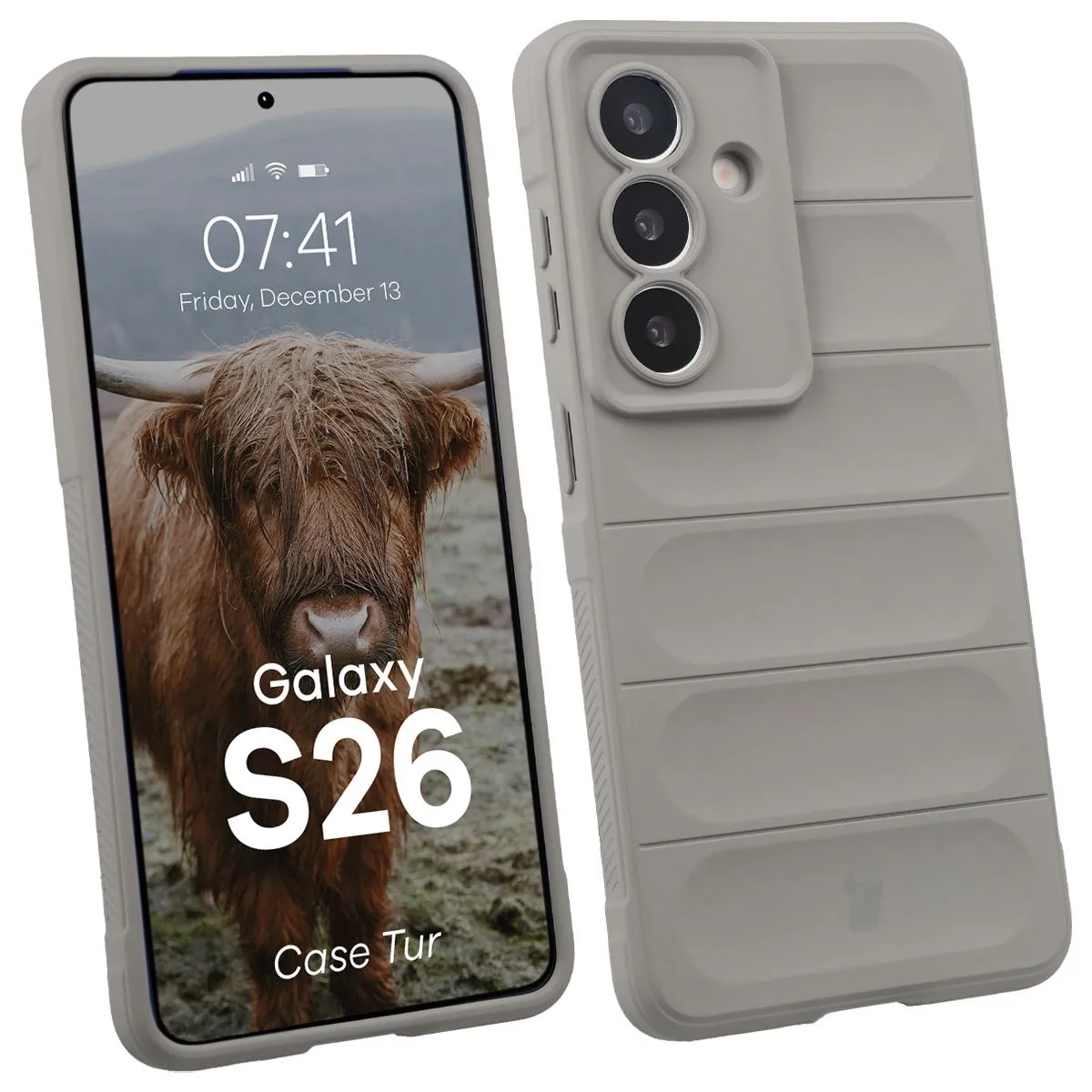 Etui Bizon Tur do Galaxy S26 Jasnoszary