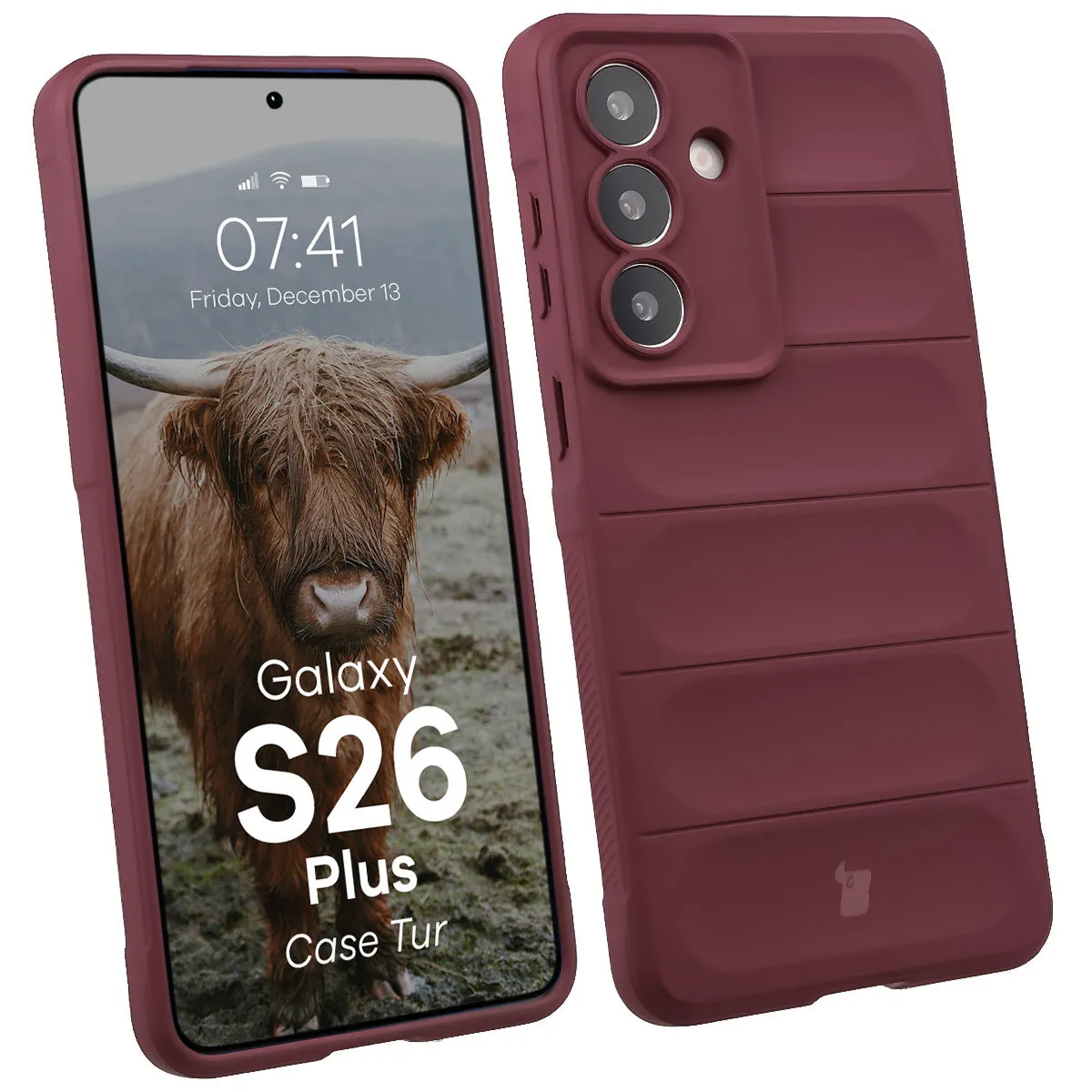 Etui Bizon Tur do Galaxy S26 Plus Ciemnofioletowy