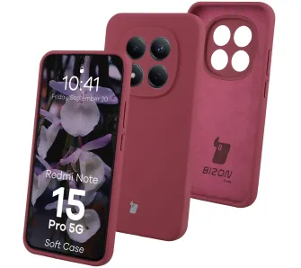 Etui Bizon Soft do Xiaomi Redmi Note 15 Pro 5G Śliwkowy