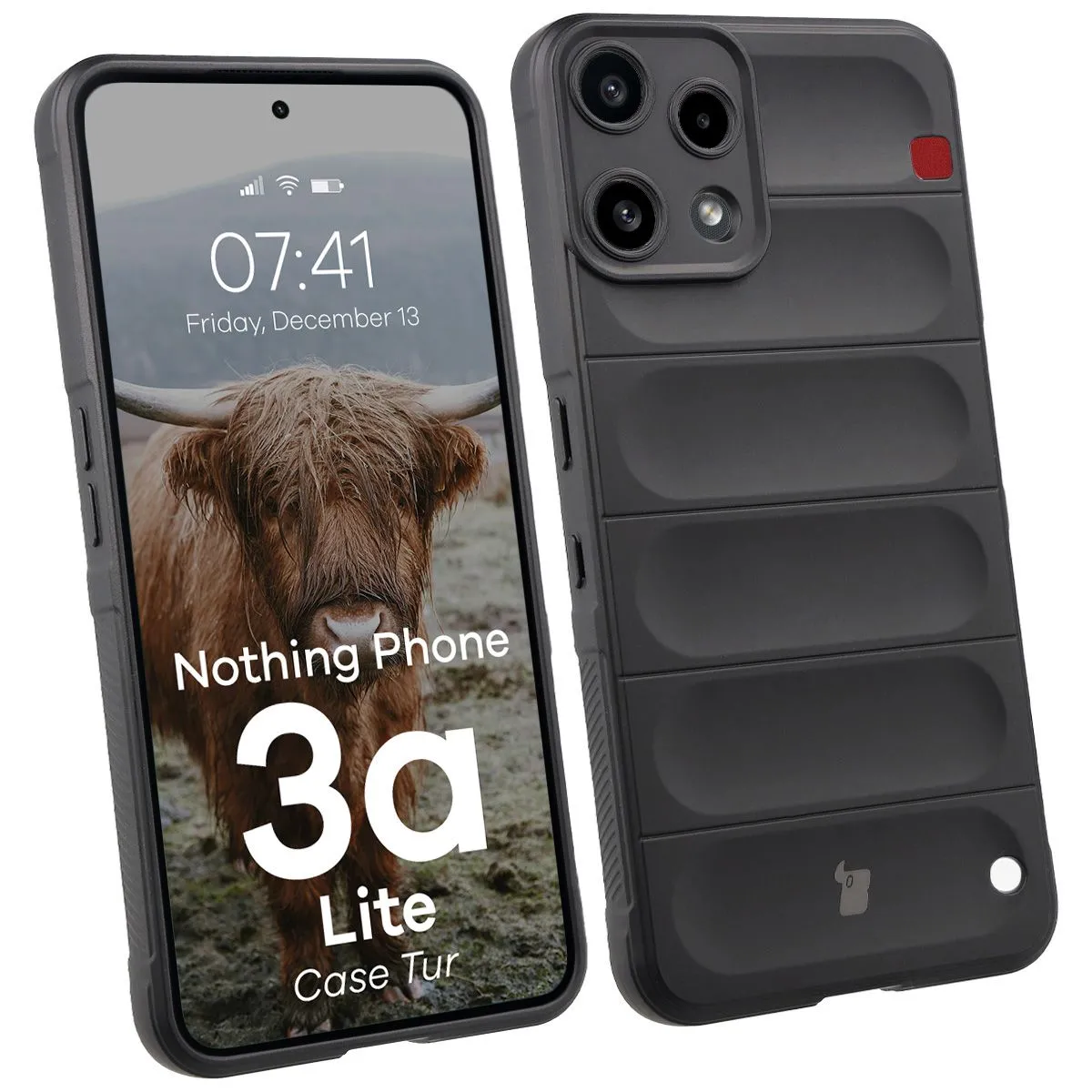 Etui Bizon Tur do Nothing Phone 3a Lite Czarny