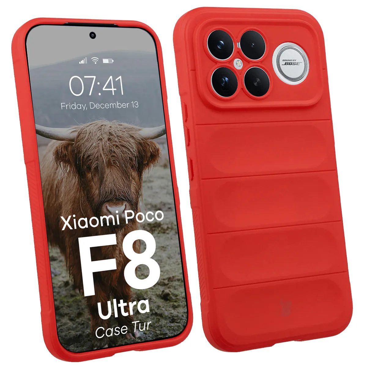 Etui Bizon Tur do Xiaomi POCO F8 Ultra Czerwony