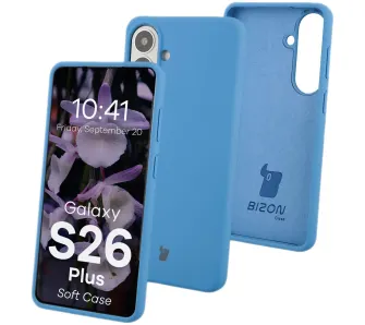 Etui Bizon Soft do Galaxy S26 Plus Niebieski