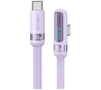 Kabel USAMS US-SJ653 USB-C do USB-C 100W 1,2m Fioletowy