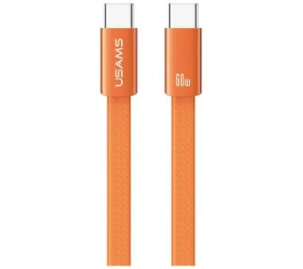 Kabel USAMS U96 USB-C do USB-C 60W 1,2m Pomarańczowy
