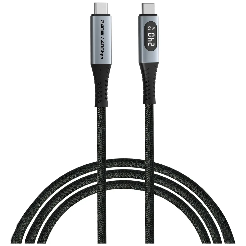 Kabel Verbatim 31849 Sync & Charge 40Gb/s wyświetlacz USB-C do USB-C 240W 1,2m Czarny