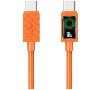 Kabel USAMS SJ773 USB-C do USB-C 1,2m Pomarańczowy
