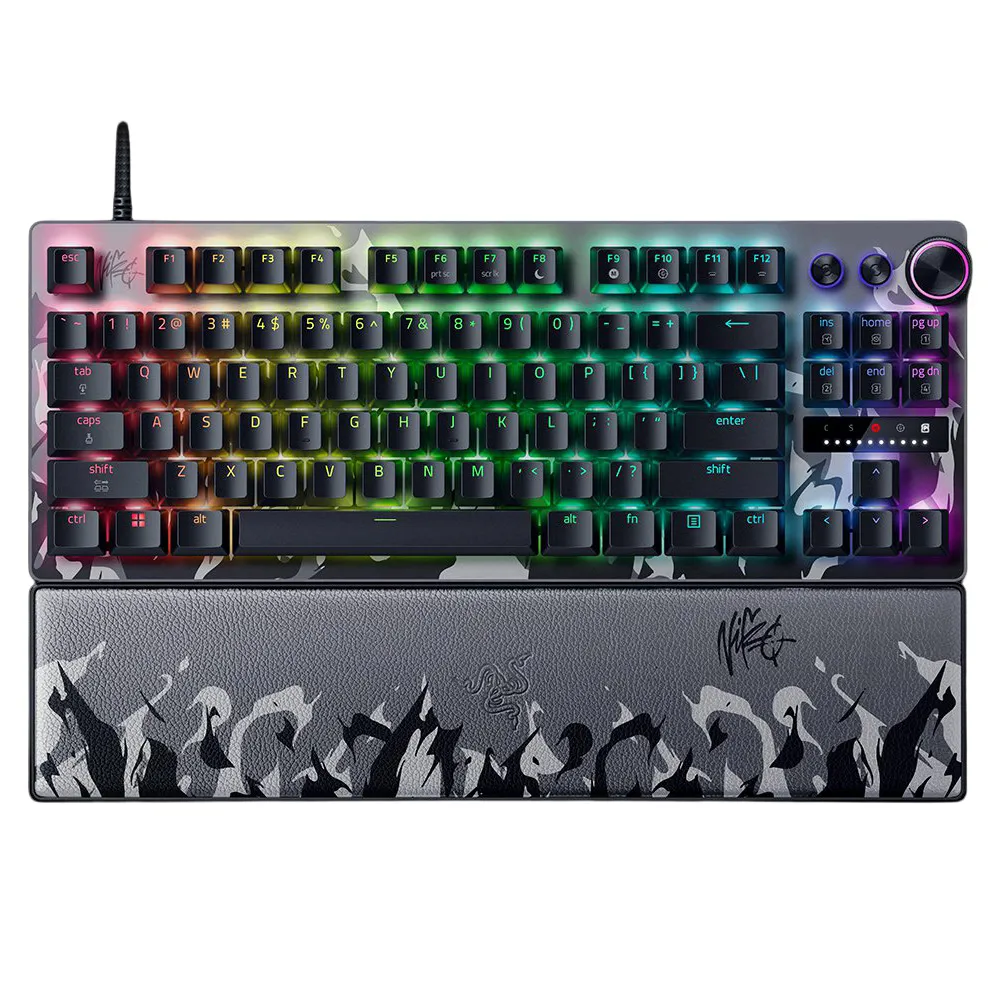 Klawiatura opto-mechaniczna Razer Huntsman V3 Pro Tenkeyless 8KHz Analog Optical Switch Gen-2 NiKo Edition Czarno-Szary