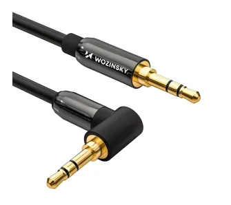 Kabel  audio Wozinsky WACSAB-2M 2x jack 3,5 mm AUX 2m Czarny