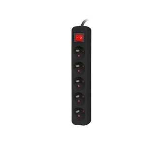 Listwa Lanberg PS1-05E-0300-BK 5 gniazd 3m Czarny