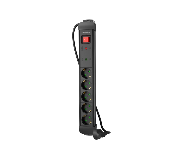 Lanberg Listwa zasilająca 5.0m 5x230 SC SP1-05F-0500-BK