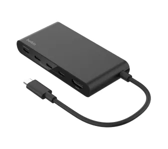Hub USB Belkin AVC021HQBK USB-C HDMI 2.0 4K 4 porty USB-C 10 Gbps PowerDelivery 100W Czarny
