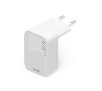 Ładowarka sieciowa Hama 201954 GaN USB-C 30W Składana Biały