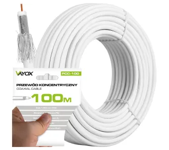 Kabel koncentryczny Vayox PCC-100 100m Biały