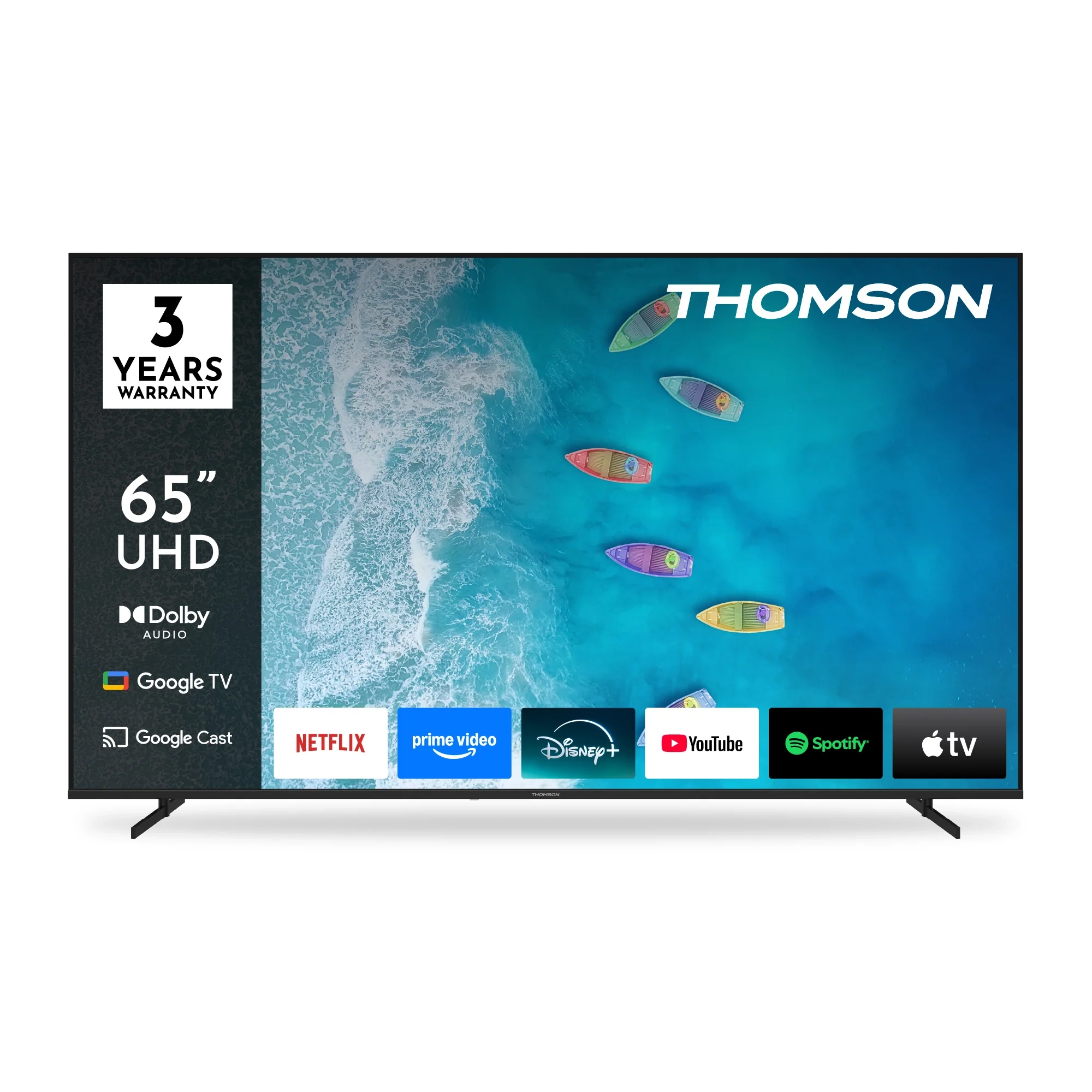 Telewizor Thomson 65UG4S15 65" 4K Google TV HDMI 2.1 DVB-T2 Czarny