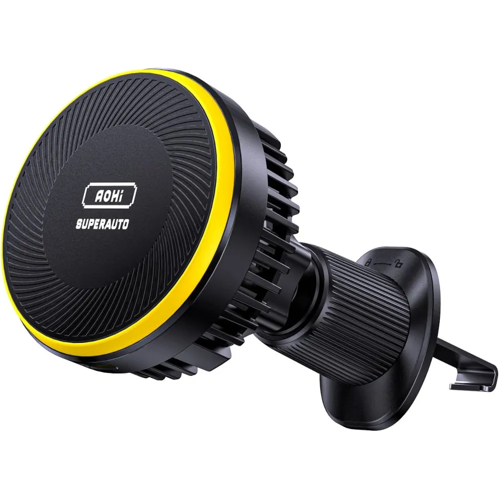 Ładowarka indukcyjna AOHI Superauto z wentylacją 15W Czarny