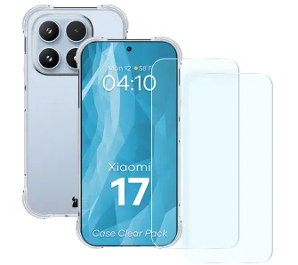 Szkło hartowane Bizon Case Clear Pack do Xiaomi 17 Przezroczysty