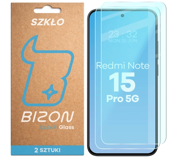 Bizon na ekran Glass Clear Duo do Xiaomi Redmi Note 15 Pro 5G 2 sztuki