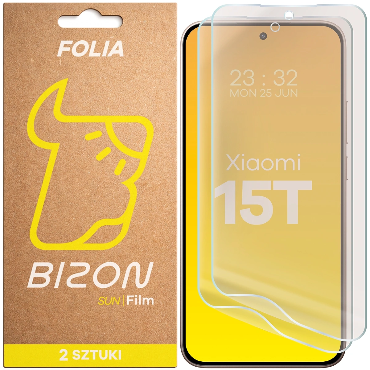 Folia ochronna Bizon matowa Film Sun Duo do Xiaomi 15T 2 sztuki