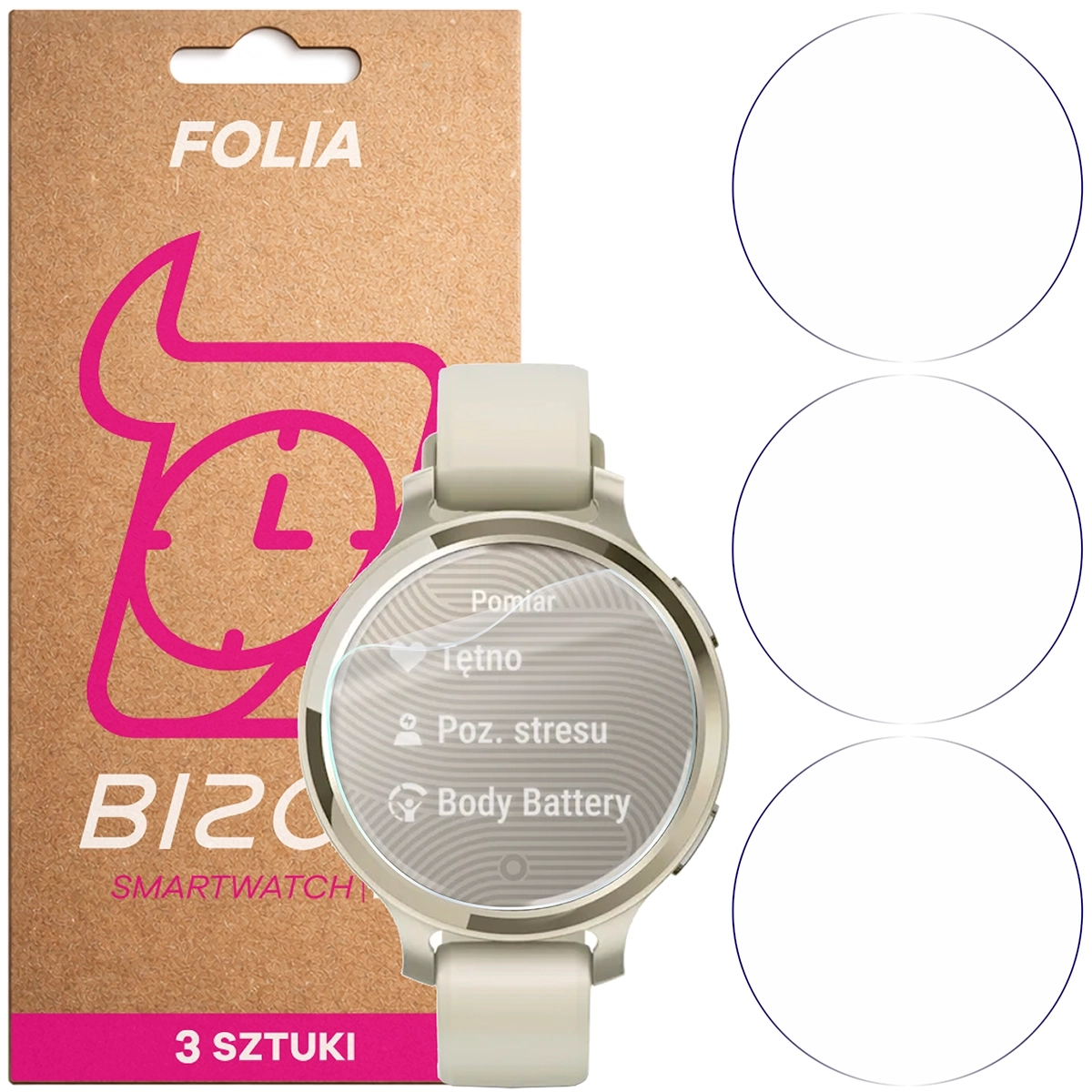 Folia hydrożelowa Bizon Watch Film HydroFlex do Garmin Lily 2 Active