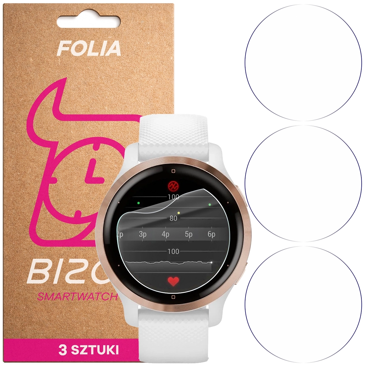 Folia hydrożelowa Bizon Watch Film HydroFlex do Garmin Venu 2S