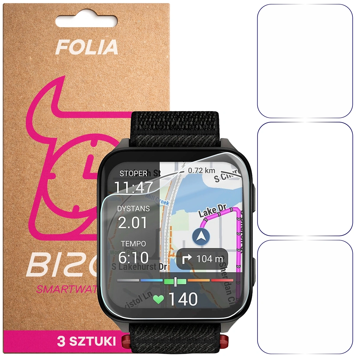 Folia hydrożelowa Bizon Watch Film HydroFlex do Garmin Venu X1