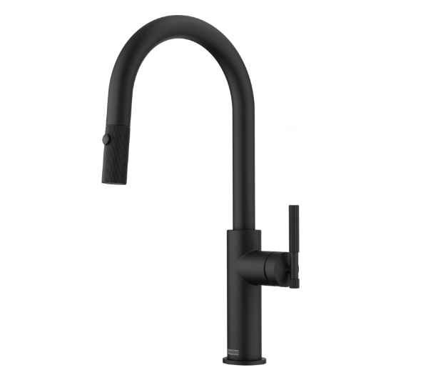 Baterie kuchenne - Franke Maris Stripes J pull-out Czarny mat Mosiądz