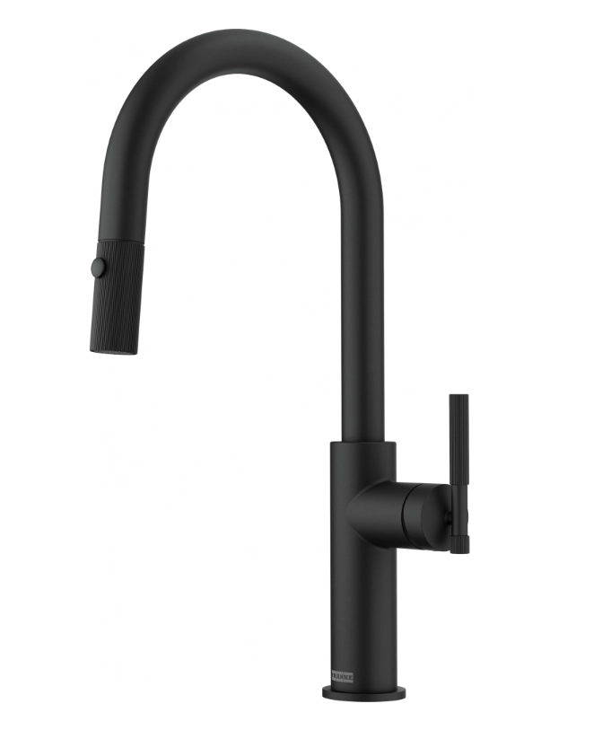 Bateria Franke Maris Stripes J pull-out Czarny mat Mosiądz