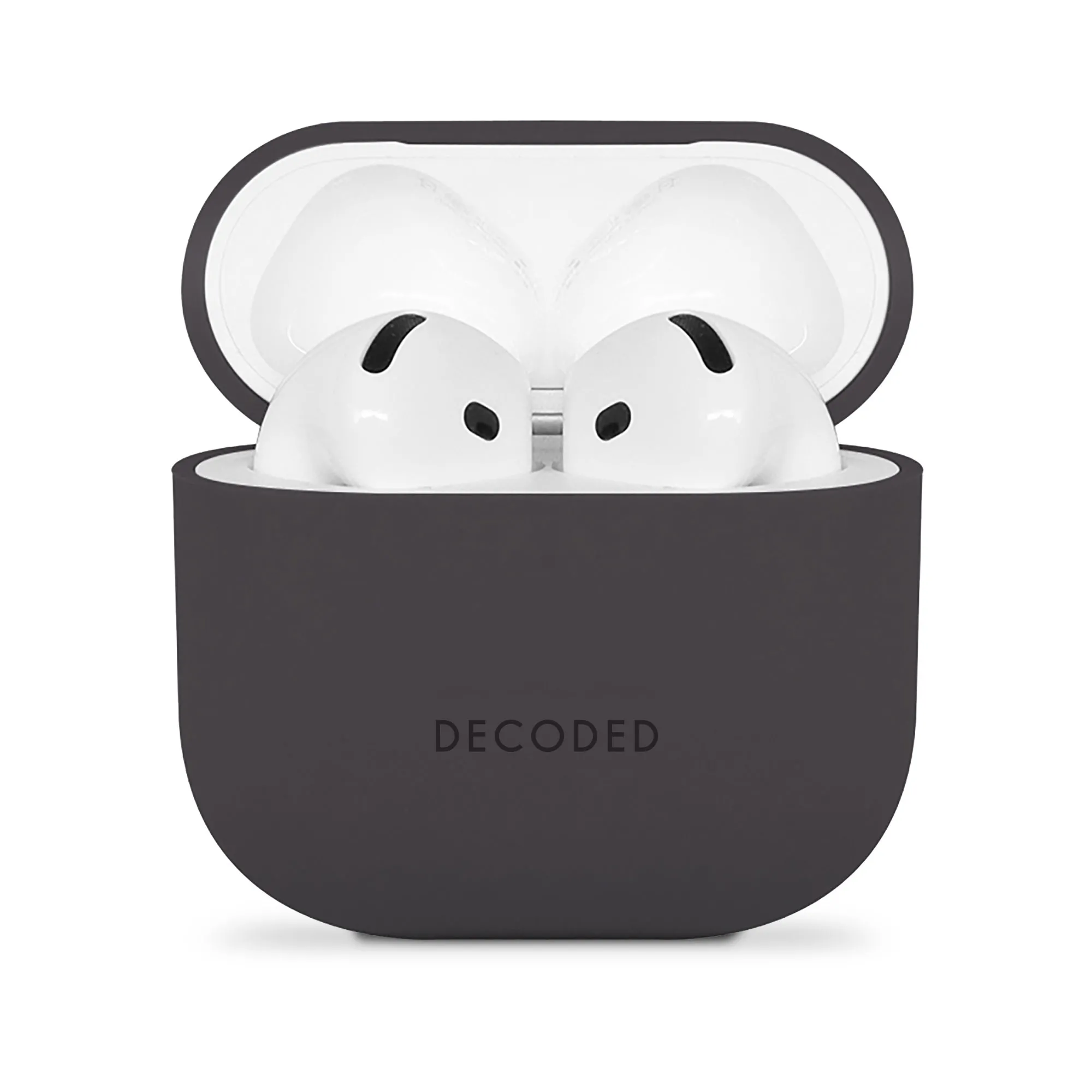 Etui na słuchawki Decoded Silicone Aircase do AirPods 4 Charcoal