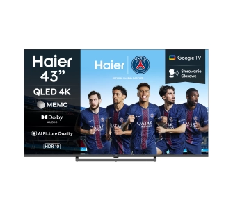 Telewizor Haier H43S80GUX 43" QLED 4K 60Hz Google TV Dolby Audio HDMI 2.1 DVB-T2