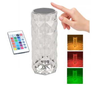 Lampka biurkowa Duwi RGB Cristal Cilindro