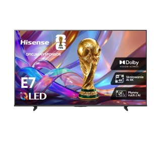 Hisense 85E7S 85" QLED 4K Smart TV Funkcje AI Dolby Vision Doby Atmos DTS X HDMI 2.1 DVB-T2