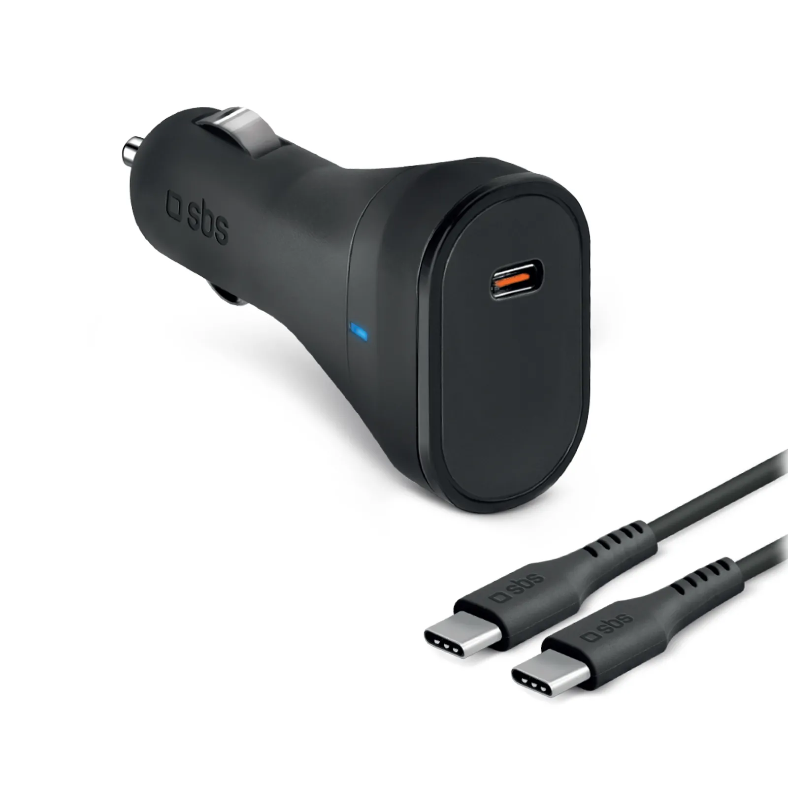 Ładowarka samochodowa SBS 41315 PD USB-C 65W Czarny + kabel 2m USB-C