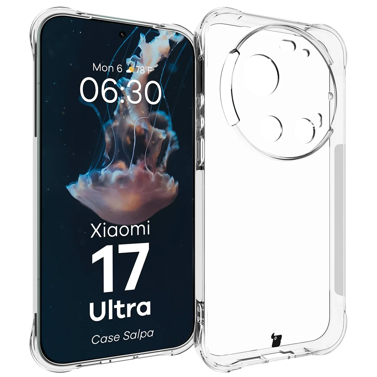 Etui Bizon Case Salpa do Xiaomi 17 Ultra Przezroczysty