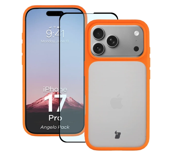 Bizon Angelo Pack do iPhone 17 Pro Pomarańczowy