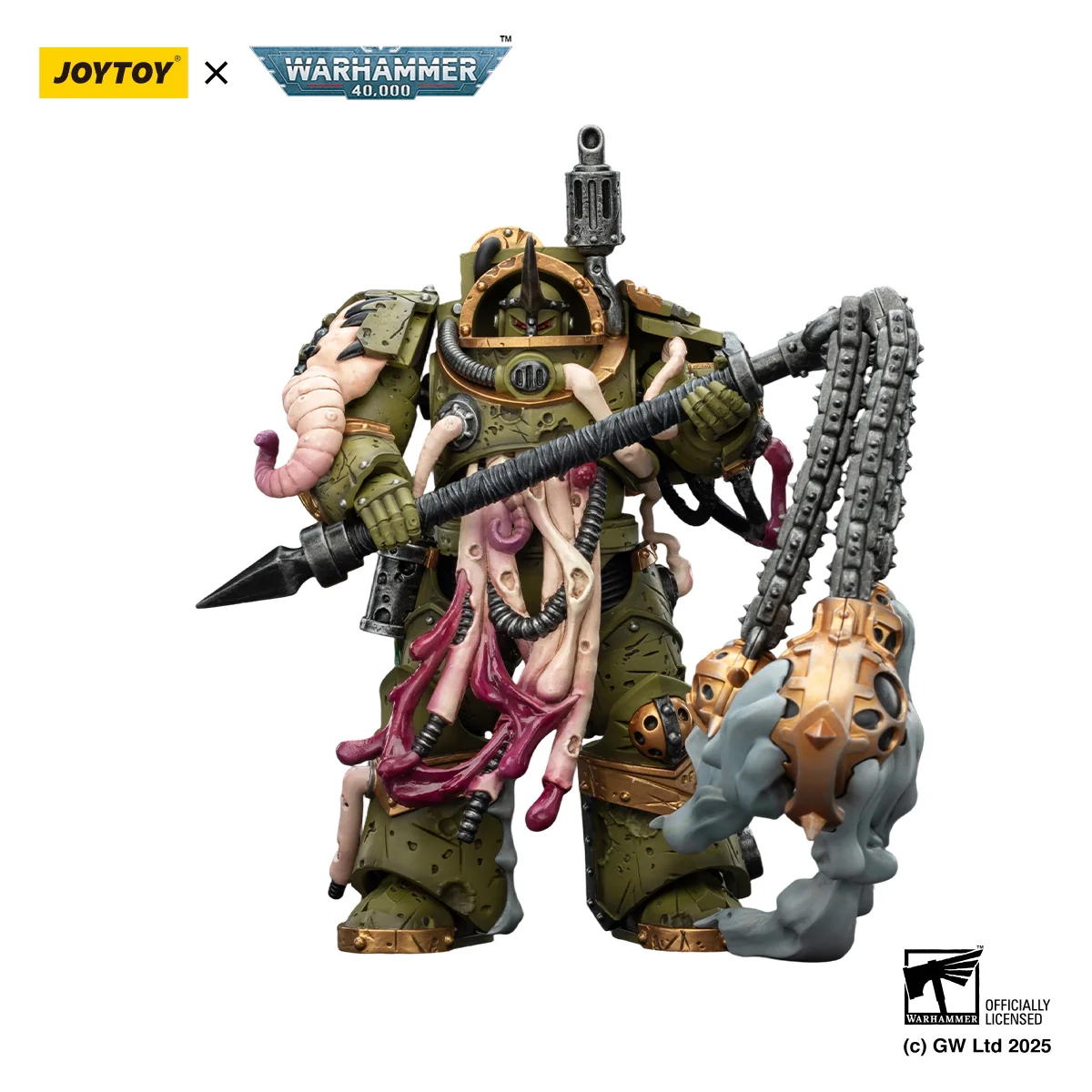 Figurka Joy Toy Warhammer 40k Death Guard Blightlord Terminator 2 with Flail of Corruption