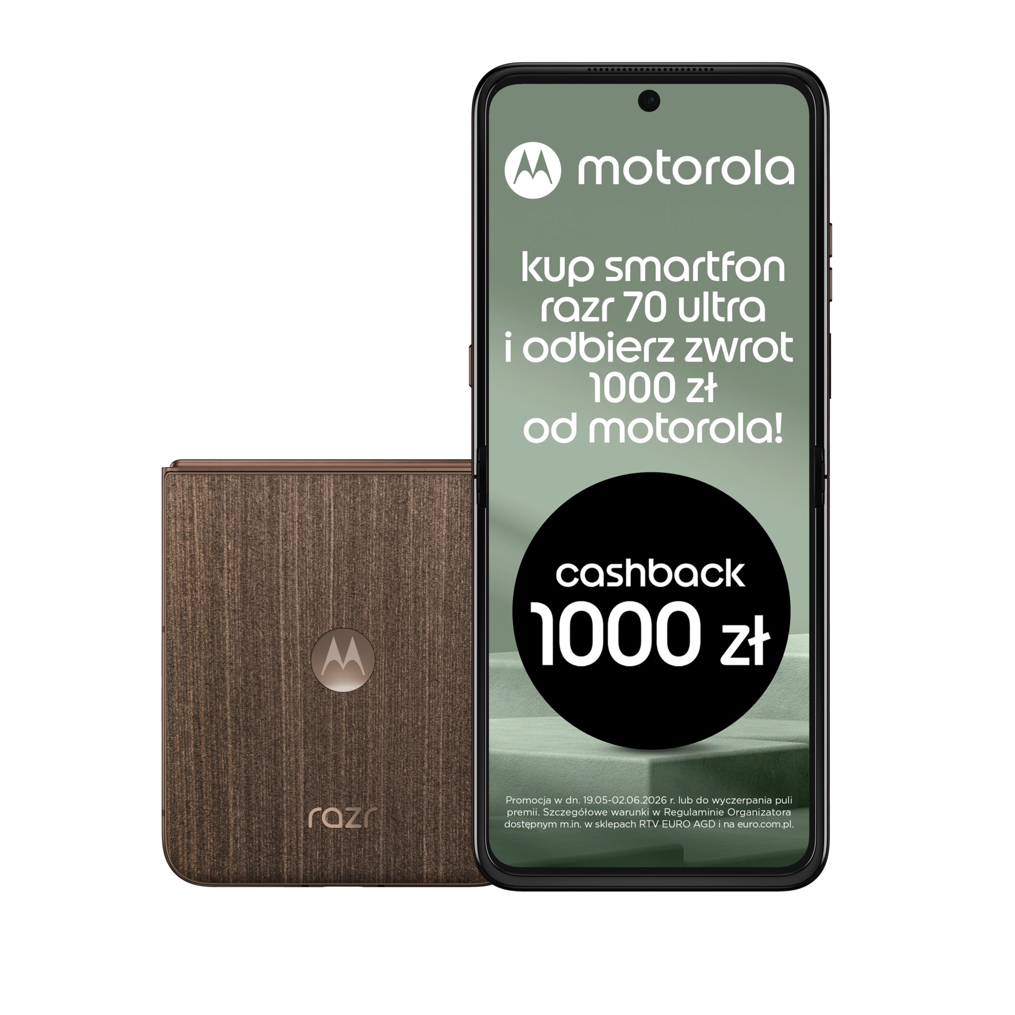 Smartfon Motorola razr 70 ultra 16/512GB 6,9" 165Hz 50Mpix Drewniany