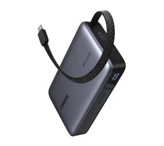 Powerbank UGREEN PB550 20000mAh 67W Wbudowany kabel Certyfikat CCC Szary