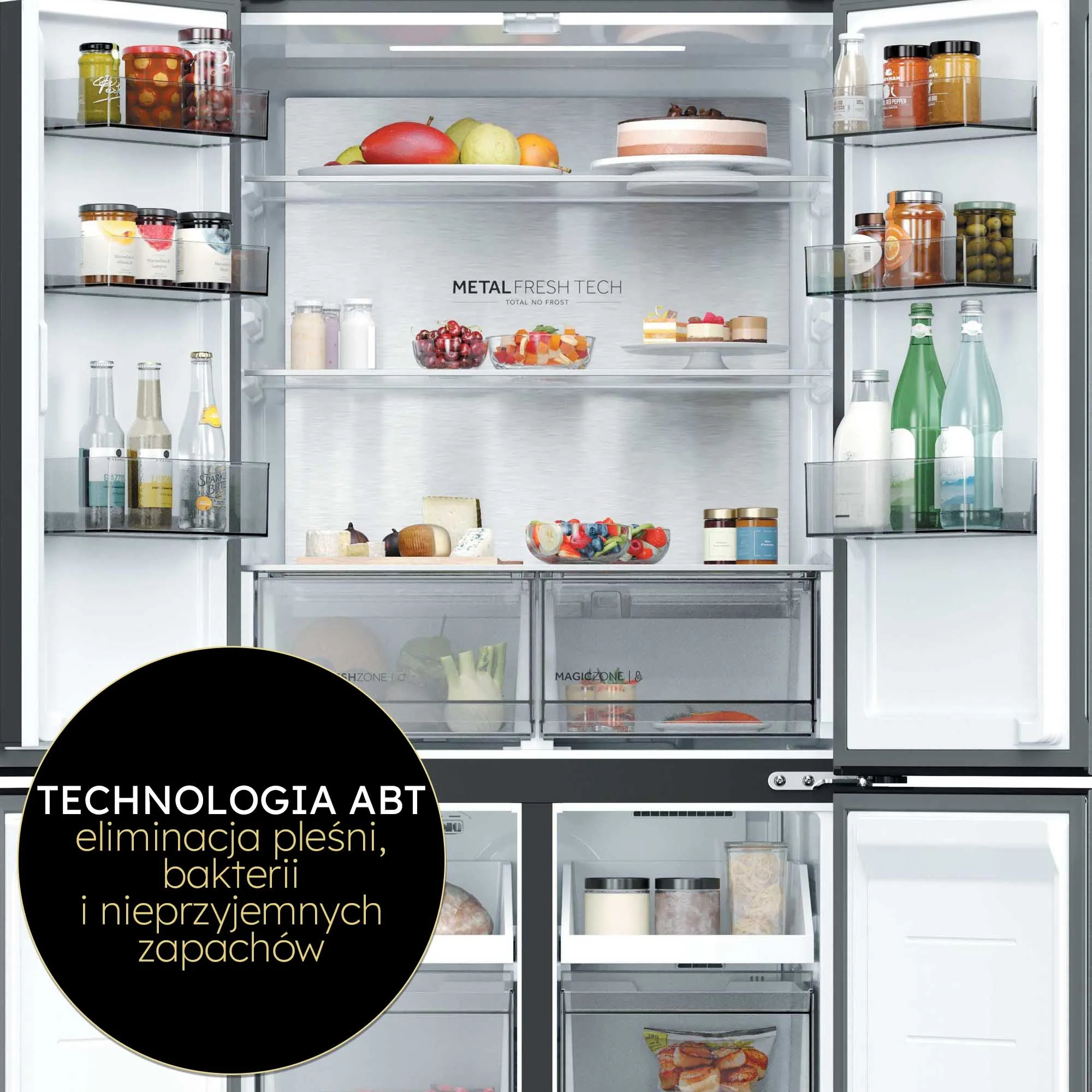 Lodówka Haier Horizon HCR58S18DNMM Inox