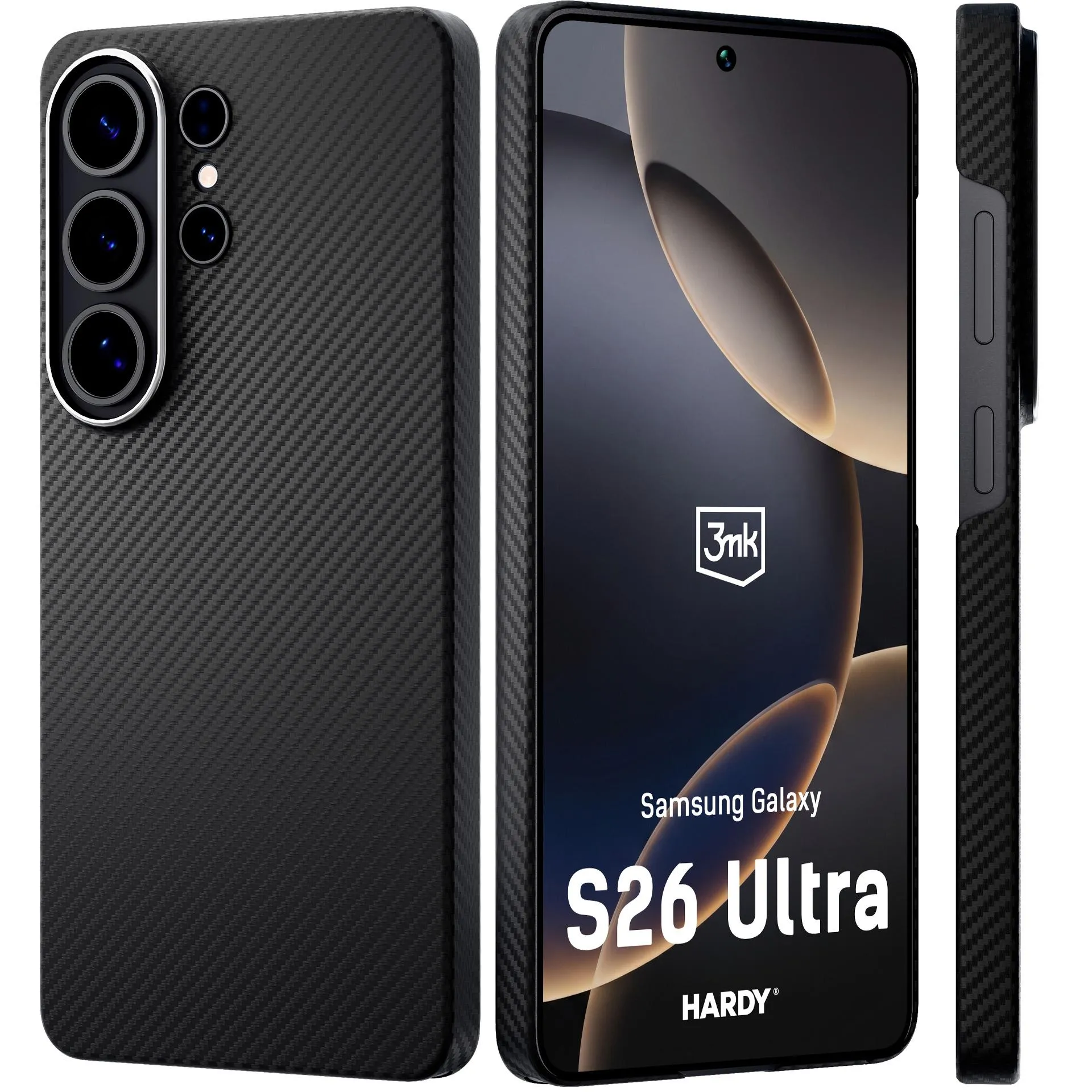Etui 3mk Hardy Aramid MagCase do Galaxy S26 Ultra Czarny
