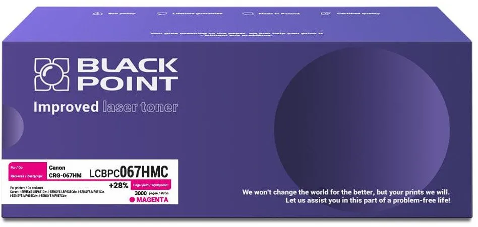 Toner Black Point LCBPC067HMC (zamiennik CRG-067HM) Purpurowy