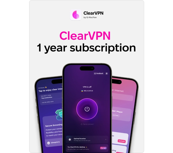 MacPaw ClearVPN 1 Rok Kod aktywacyjny