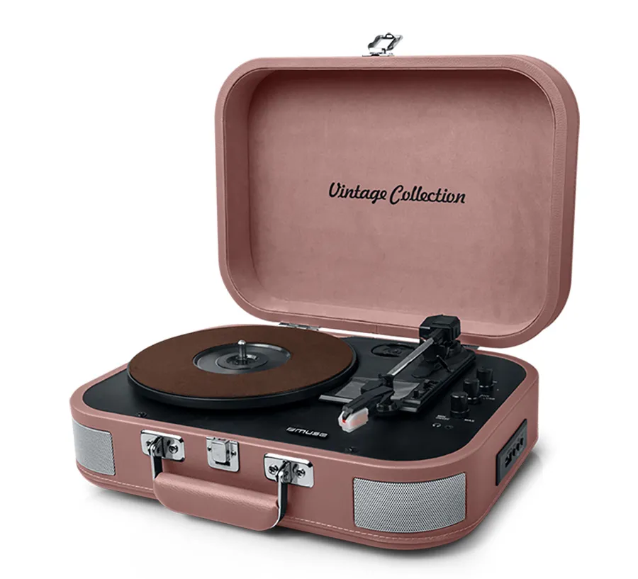 Gramofon Muse MT-201 BTP Półautomatyczny Napęd paskowy Bluetooth Różowy