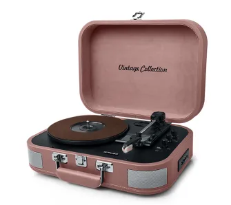 Gramofon Muse MT-201 BTP Półautomatyczny Napęd paskowy Bluetooth Różowy