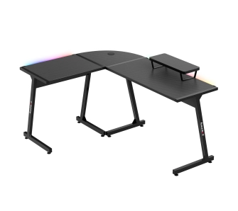 Biurko Huzaro Hero 6.0 Black RGB 147cm Czarny