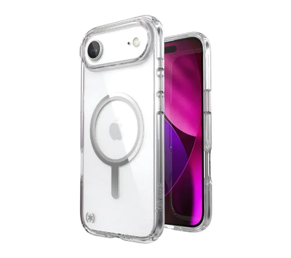Speck Presidio Perfect Clear MagSafe do iPhone Air Przezroczysto-Srebrny