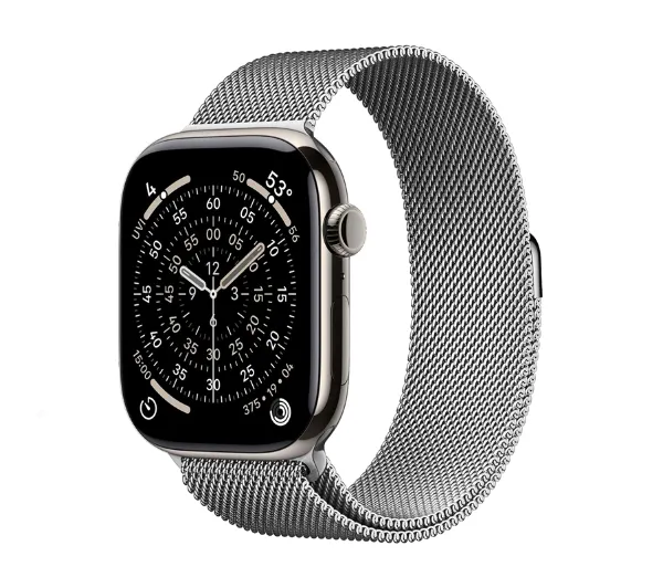 Crong Milano Steel do Apple Watch 44/45/46/49mm Srebrny