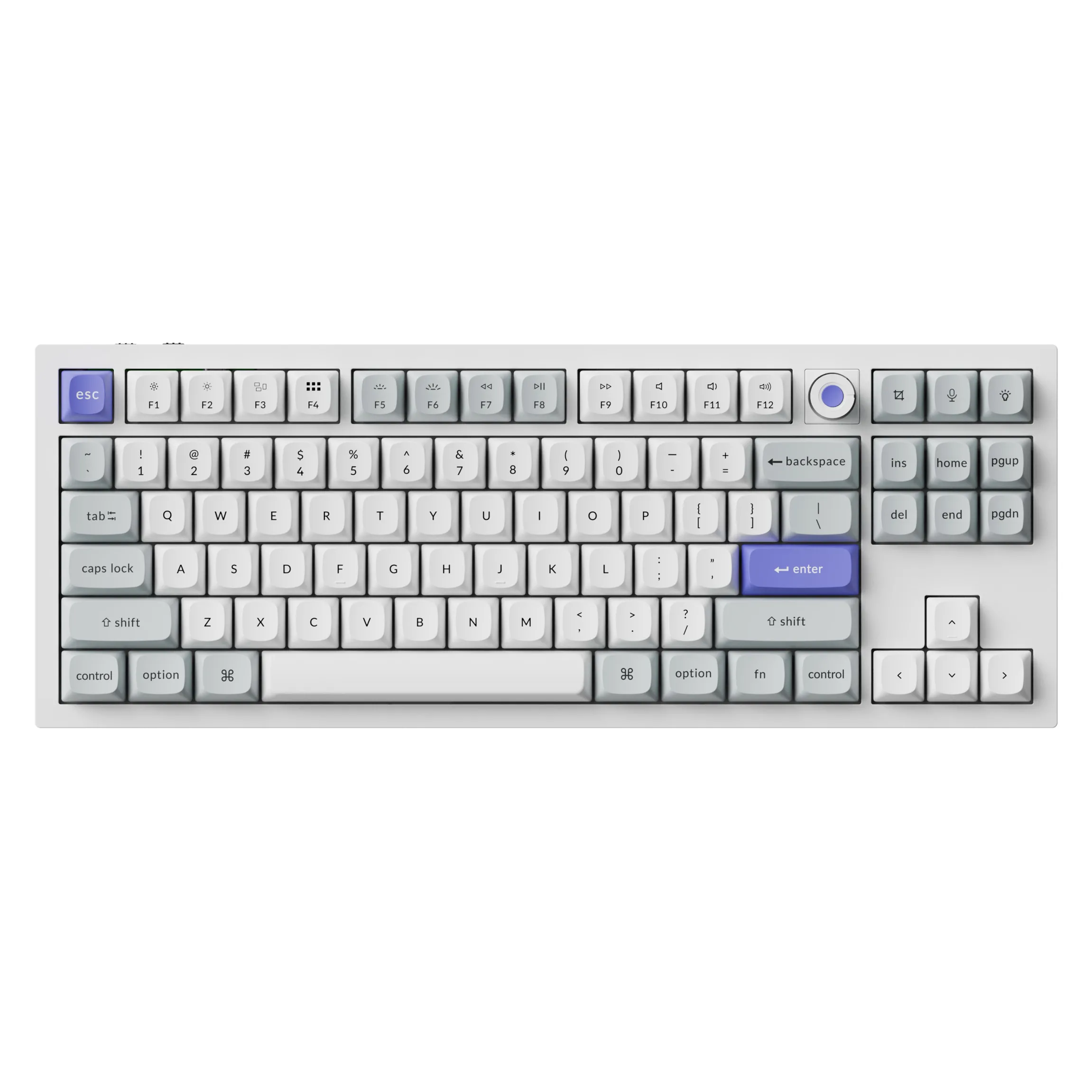 Klawiatura magnetyczna Keychron Q3 HE 8K Ultra-Fast Lime Biało-Szary