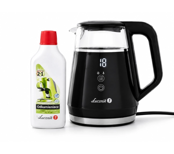 Czajniki elektryczne - Łucznik WK-2503 Compact 1L 110W Czarny + Odkamieniacz