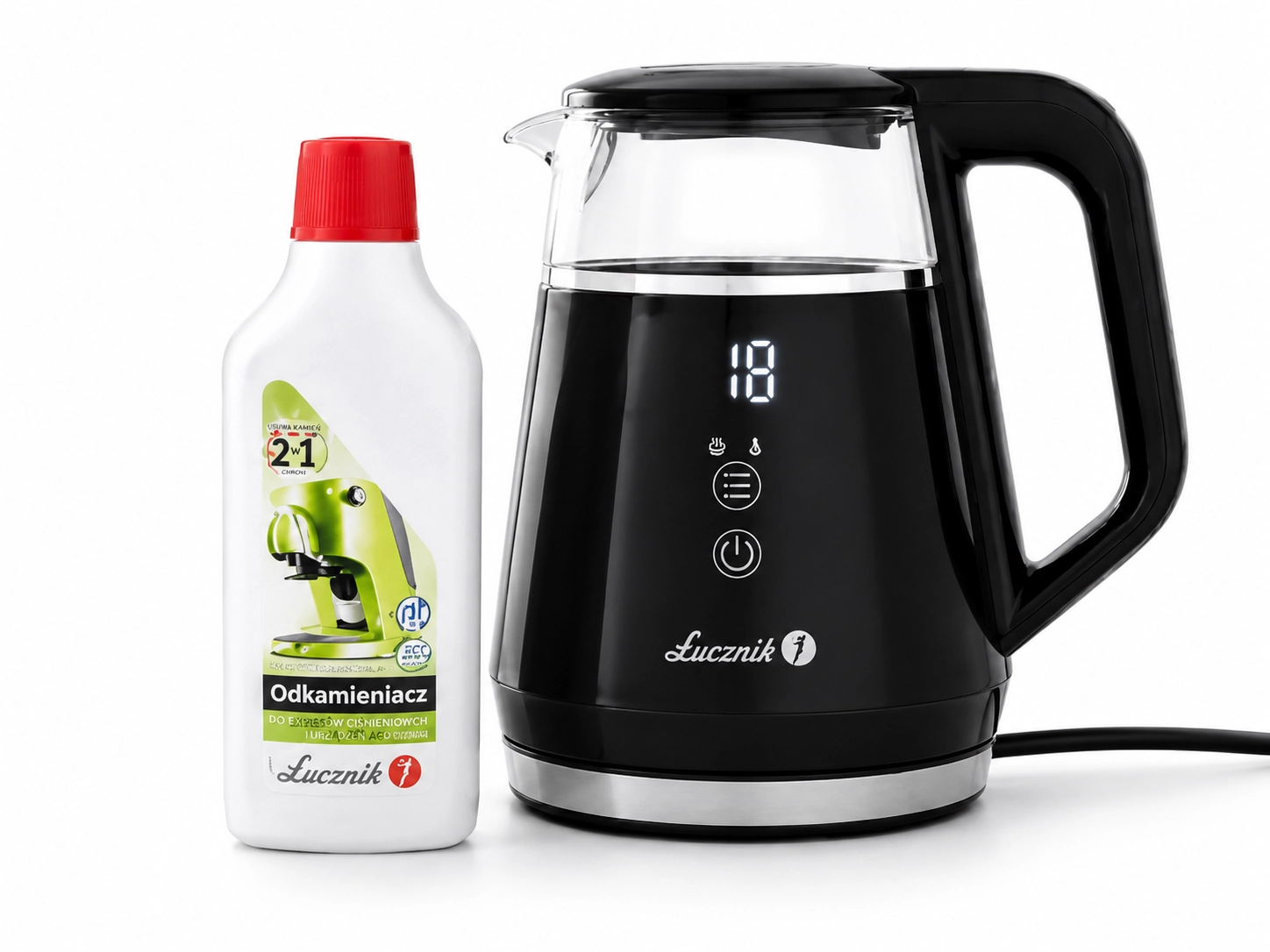 Czajnik Łucznik WK-2503 Compact 1L 110W Czarny + Odkamieniacz