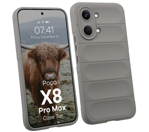 Bizon Case Tur do Xiaomi POCO X8 Pro Max Jasnoszary